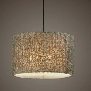 Rustic Woven Metal Light fixture / pendant